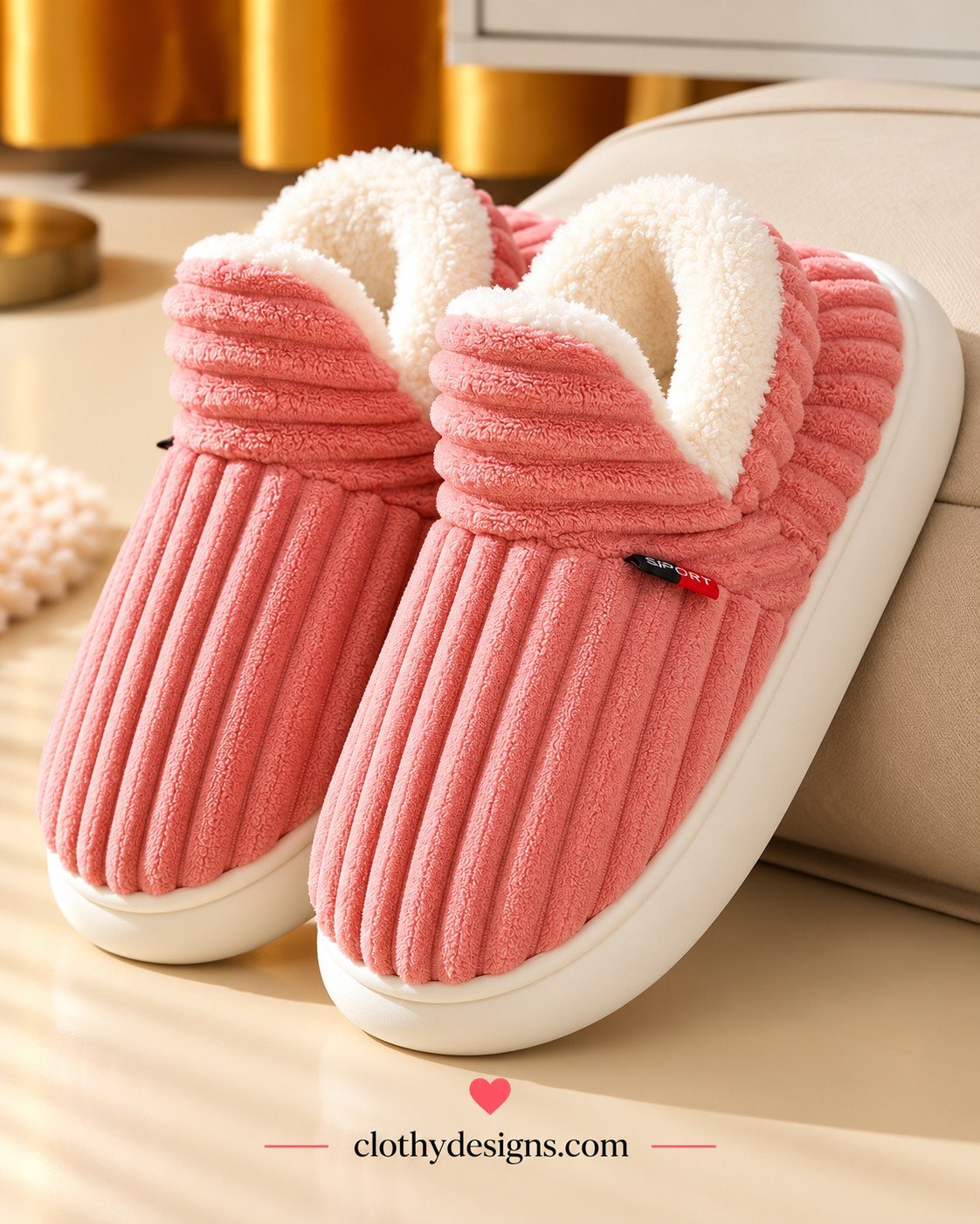 Cozy Fuzzy Winter Slippers for Women – Soft Plush Warm Indoor & Outdoor House Shoes